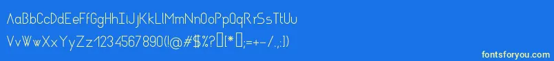 Czcionka AsgaltRegular – żółte czcionki na niebieskim tle