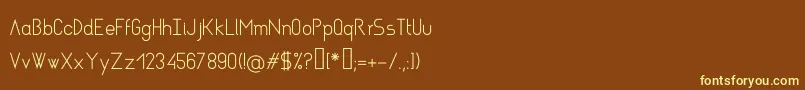 fuente AsgaltRegular – Fuentes Amarillas Sobre Fondo Marrón