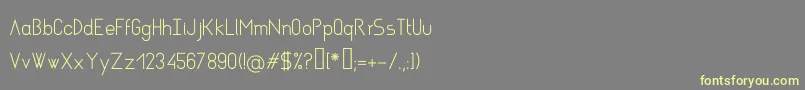 フォントAsgaltRegular – 黄色のフォント、灰色の背景