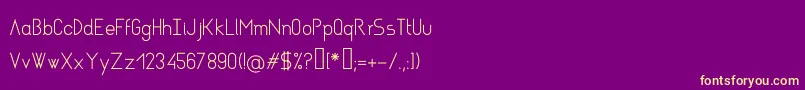 フォントAsgaltRegular – 紫の背景に黄色のフォント