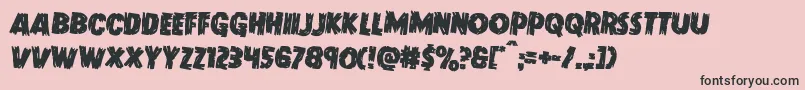 Doktermonstrorotate2 Font – Black Fonts on Pink Background