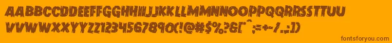 More about Doktermonstrorotate2 Font Doktermonstrorotate2 Font – Brown Fonts on Orange Background