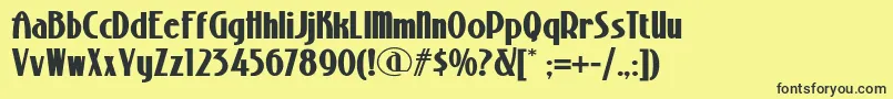 StonyislandnfBold Font – Black Fonts on Yellow Background