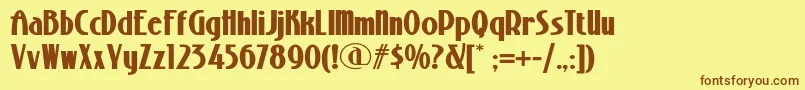 StonyislandnfBold Font – Brown Fonts on Yellow Background