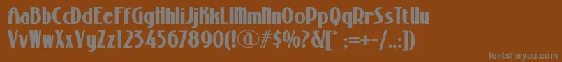 StonyislandnfBold Font – Gray Fonts on Brown Background