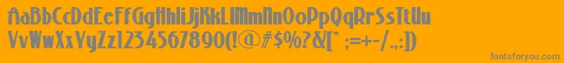 StonyislandnfBold Font – Gray Fonts on Orange Background