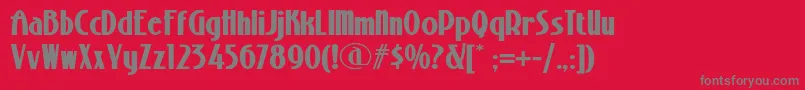 StonyislandnfBold Font – Gray Fonts on Red Background