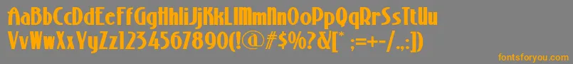 StonyislandnfBold Font – Orange Fonts on Gray Background