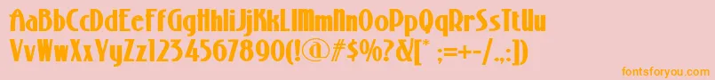 StonyislandnfBold Font – Orange Fonts on Pink Background