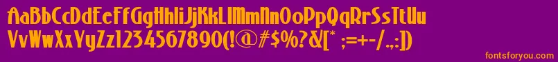 StonyislandnfBold Font – Orange Fonts on Purple Background