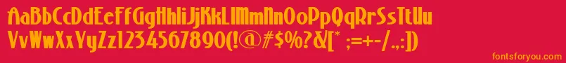 StonyislandnfBold Font – Orange Fonts on Red Background