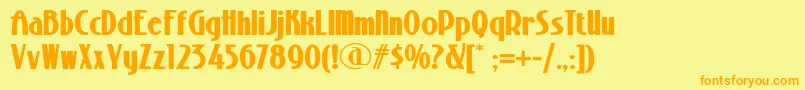 StonyislandnfBold Font – Orange Fonts on Yellow Background