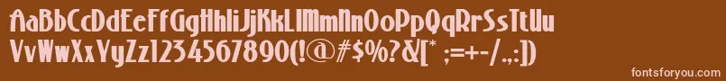 StonyislandnfBold Font – Pink Fonts on Brown Background