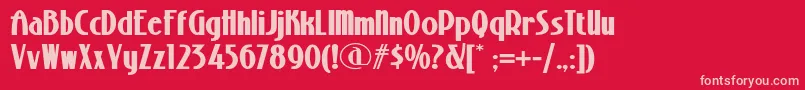 StonyislandnfBold Font – Pink Fonts on Red Background