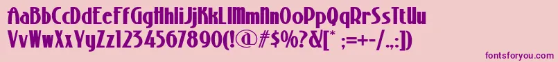 StonyislandnfBold Font – Purple Fonts on Pink Background