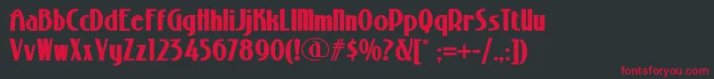 StonyislandnfBold Font – Red Fonts on Black Background