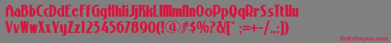 StonyislandnfBold Font – Red Fonts on Gray Background