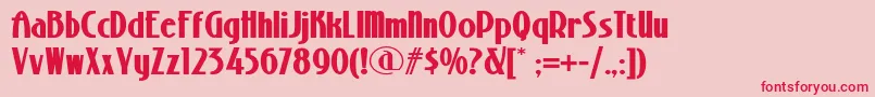 StonyislandnfBold Font – Red Fonts on Pink Background