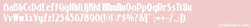 フォントStonyislandnfBold – ピンクの背景に白い文字