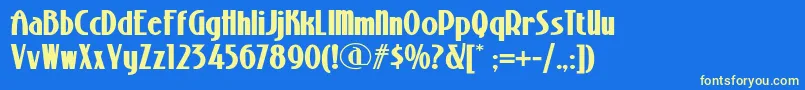 StonyislandnfBold Font – Yellow Fonts on Blue Background