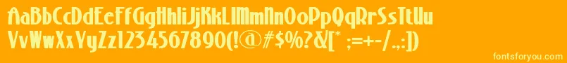 StonyislandnfBold Font – Yellow Fonts on Orange Background