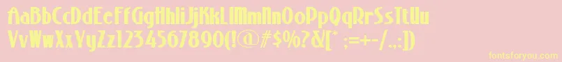 StonyislandnfBold Font – Yellow Fonts on Pink Background