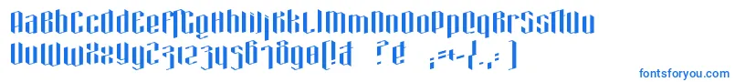 フォントHexa – 白い背景に青い文字