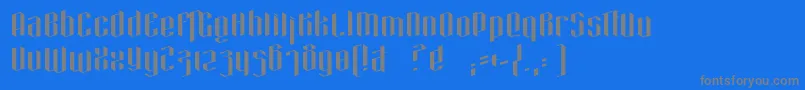 フォントHexa – 青い背景に灰色の文字