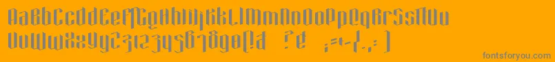 Hexa Font – Gray Fonts on Orange Background