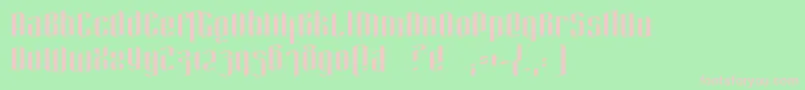 Hexa Font – Pink Fonts on Green Background