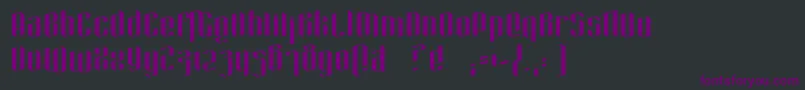 フォントHexa – 黒い背景に紫のフォント