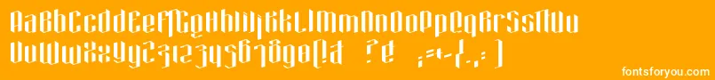 フォントHexa – オレンジの背景に白い文字