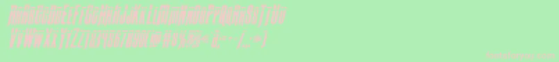 Butchsundancebulletital Font – Pink Fonts on Green Background