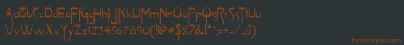 Vireofn Font – Brown Fonts on Black Background