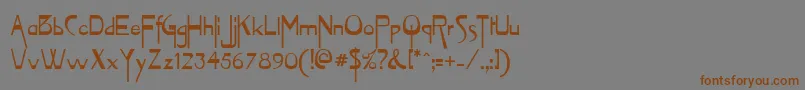 Vireofn-Schriftart – Braune Schriften auf grauem Hintergrund