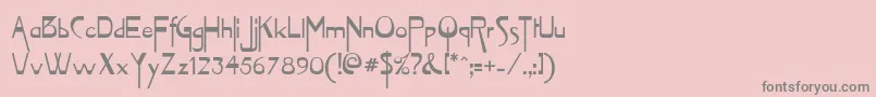 フォントVireofn – ピンクの背景に灰色の文字