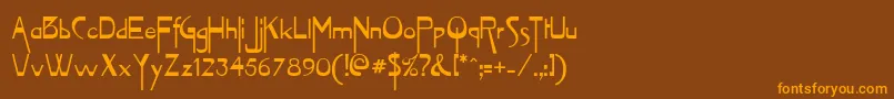 Vireofn Font – Orange Fonts on Brown Background