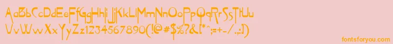 Vireofn Font – Orange Fonts on Pink Background