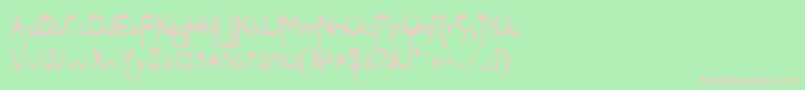 Vireofn Font – Pink Fonts on Green Background