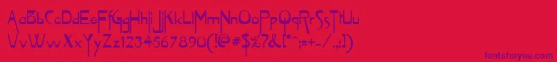 Vireofn-Schriftart – Violette Schriften auf rotem Hintergrund