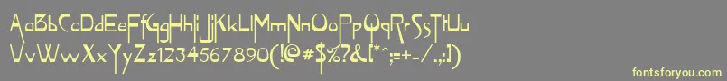 Vireofn-Schriftart – Gelbe Schriften auf grauem Hintergrund