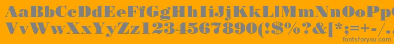 PosterCyr Font – Gray Fonts on Orange Background