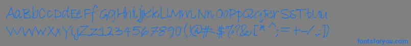 Lifeaintalwayseasy Font – Blue Fonts on Gray Background