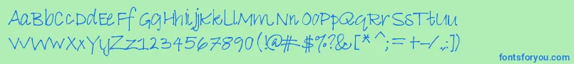Lifeaintalwayseasy Font – Blue Fonts on Green Background