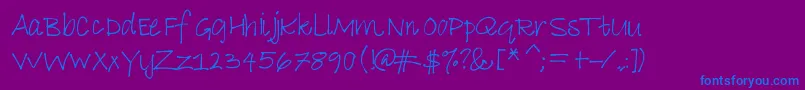 Lifeaintalwayseasy Font – Blue Fonts on Purple Background