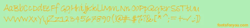 Lifeaintalwayseasy Font – Orange Fonts on Green Background