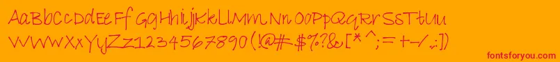 Lifeaintalwayseasy Font – Red Fonts on Orange Background