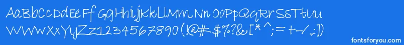 Lifeaintalwayseasy Font – White Fonts on Blue Background