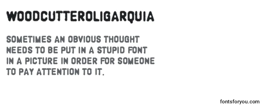 Review of the WoodcutterOligarquia Font
