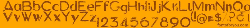 AsylumRegular Font – Brown Fonts on Orange Background